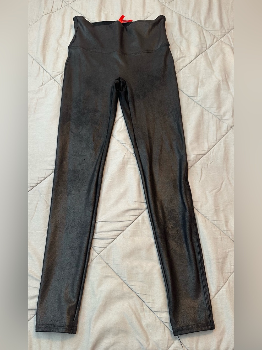 Spanx Black Faux Leather High-Waist Leggings